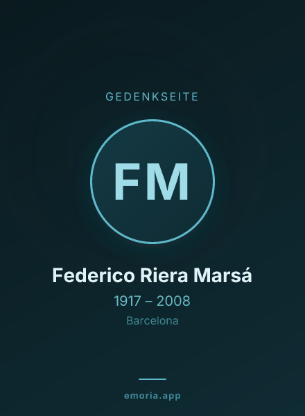 Gedenkportrait von Federico Riera Marsá