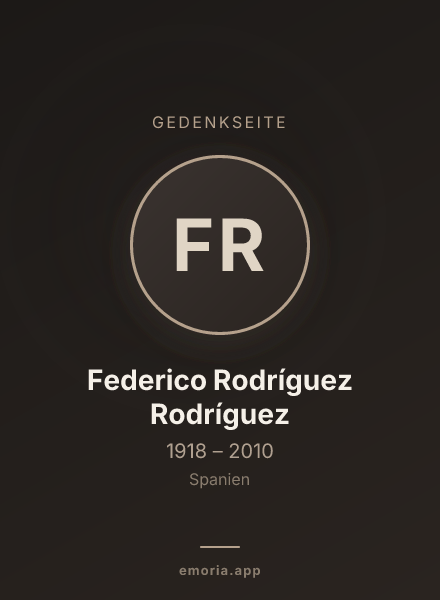 Gedenkportrait von Federico Rodríguez Rodríguez