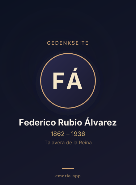 Gedenkportrait von Federico Rubio Álvarez