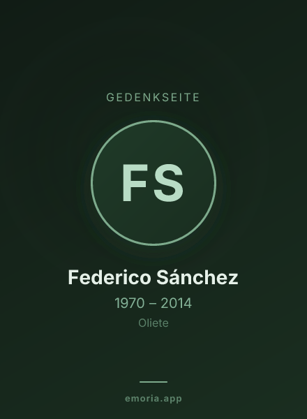 Gedenkportrait von Federico Sánchez