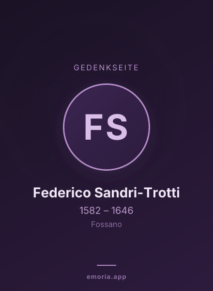 Gedenkportrait von Federico Sandri-Trotti