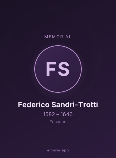 Memorial portrait of Federico Sandri-Trotti