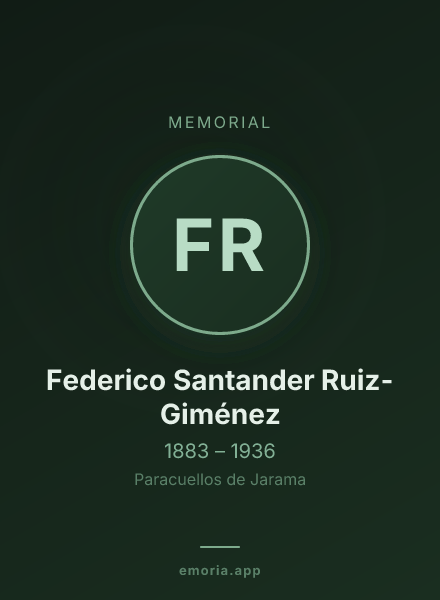 Memorial portrait of Federico Santander Ruiz-Giménez