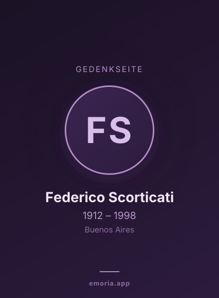 Gedenkportrait von Federico Scorticati