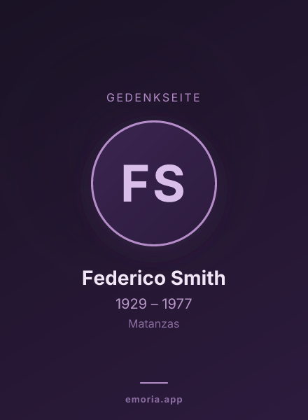 Gedenkportrait von Federico Smith