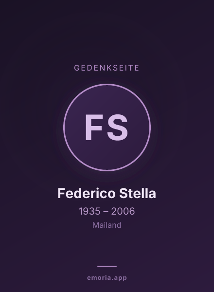 Gedenkportrait von Federico Stella