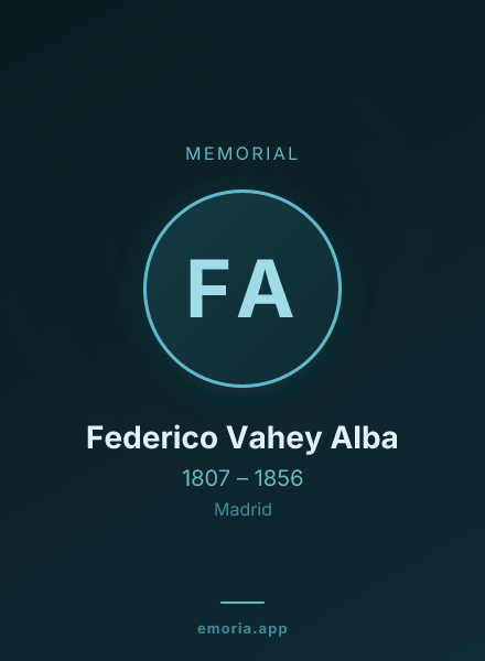 Memorial portrait of Federico Vahey Alba