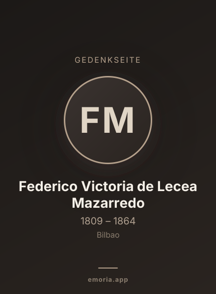 Gedenkportrait von Federico Victoria de Lecea Mazarredo