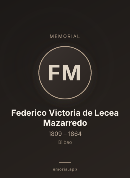 Memorial portrait of Federico Victoria de Lecea Mazarredo