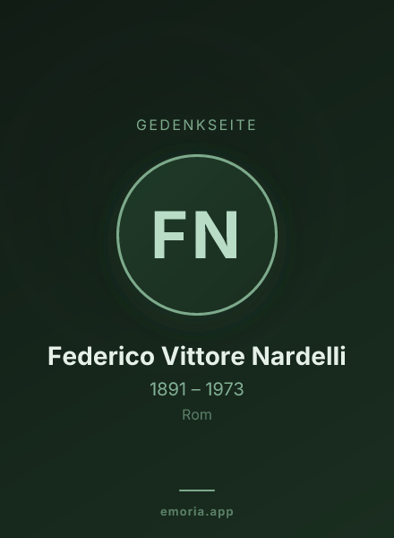 Gedenkportrait von Federico Vittore Nardelli