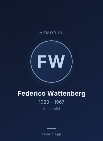Memorial portrait of Federico Wattenberg