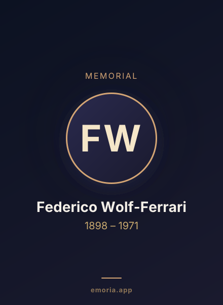 Memorial portrait of Federico Wolf-Ferrari