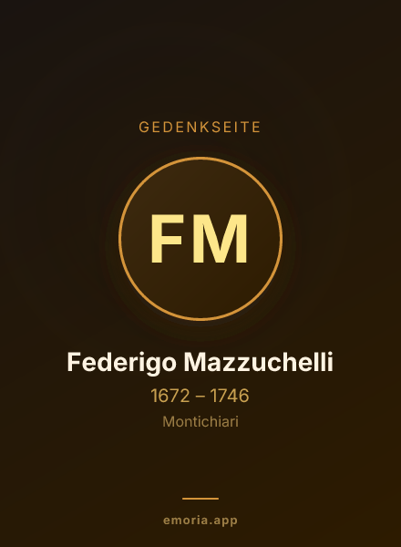 Gedenkportrait von Federigo Mazzuchelli