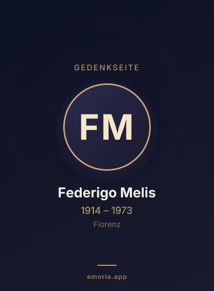 Gedenkportrait von Federigo Melis