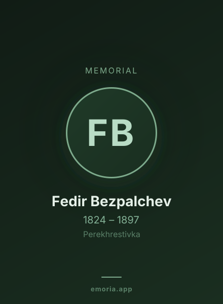 Memorial portrait of Fedir Bezpalchev