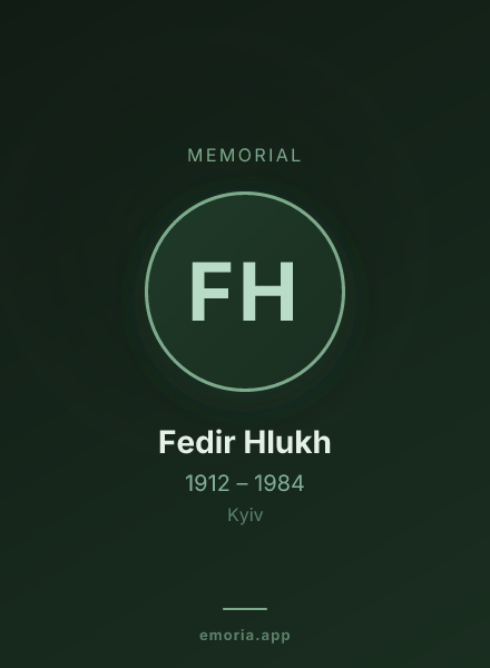 Memorial portrait of Fedir Hlukh