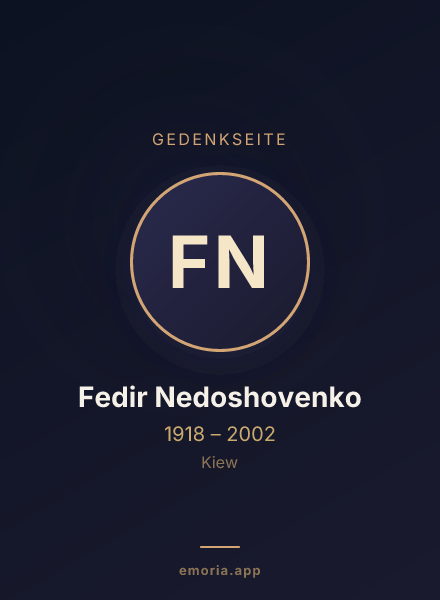Gedenkportrait von Fedir Nedoshovenko