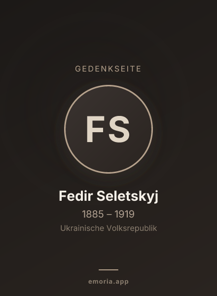 Gedenkportrait von Fedir Seletskyj
