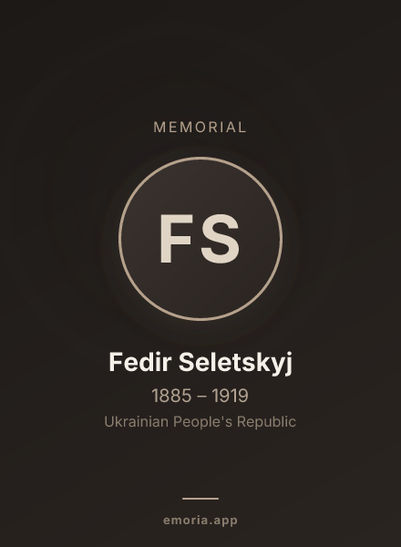 Memorial portrait of Fedir Seletskyj