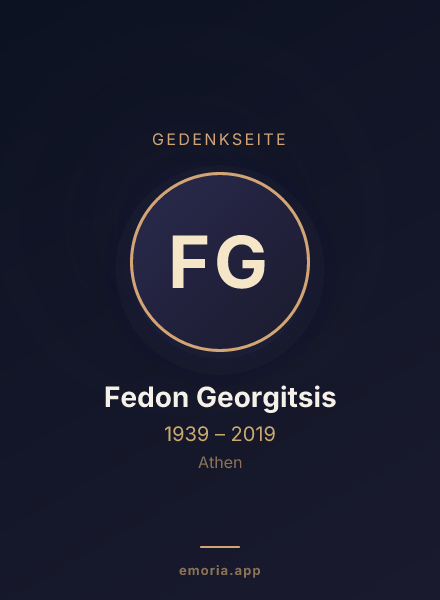 Gedenkportrait von Fedon Georgitsis