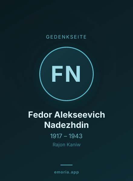 Gedenkportrait von Fedor Alekseevich Nadezhdin