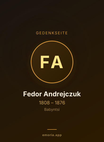 Gedenkportrait von Fedor Andrejczuk