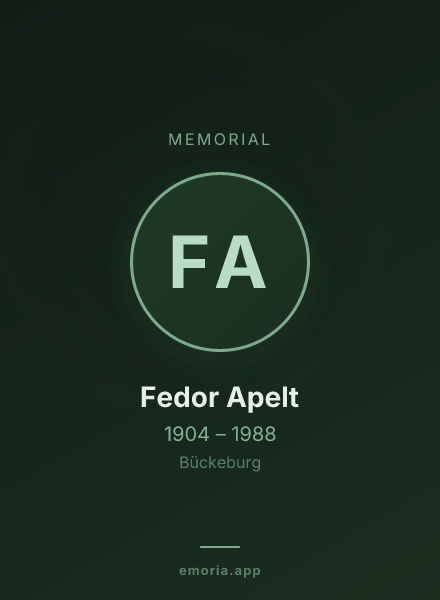Memorial portrait of Fedor Apelt