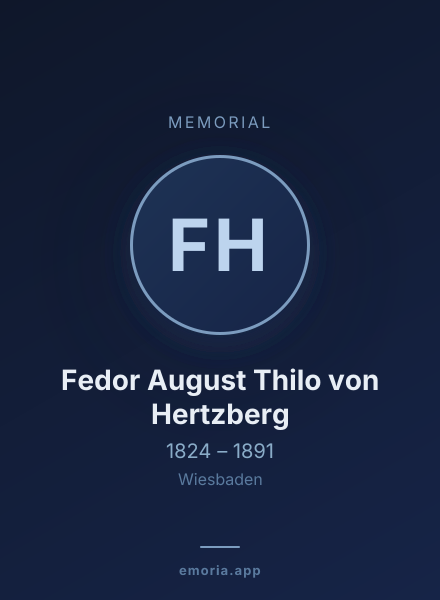 Memorial portrait of Fedor August Thilo von Hertzberg