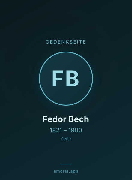 Gedenkportrait von Fedor Bech