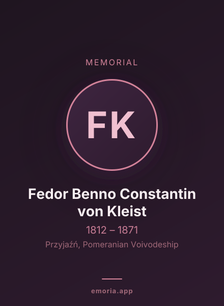 Memorial portrait of Fedor Benno Constantin von Kleist