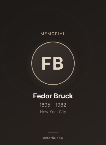Memorial portrait of Fedor Bruck
