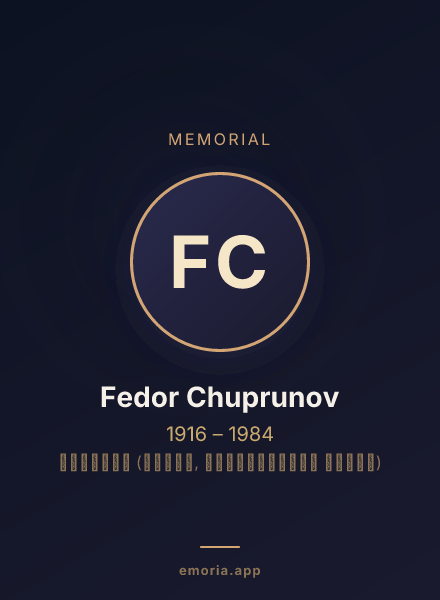 Memorial portrait of Fedor Chuprunov