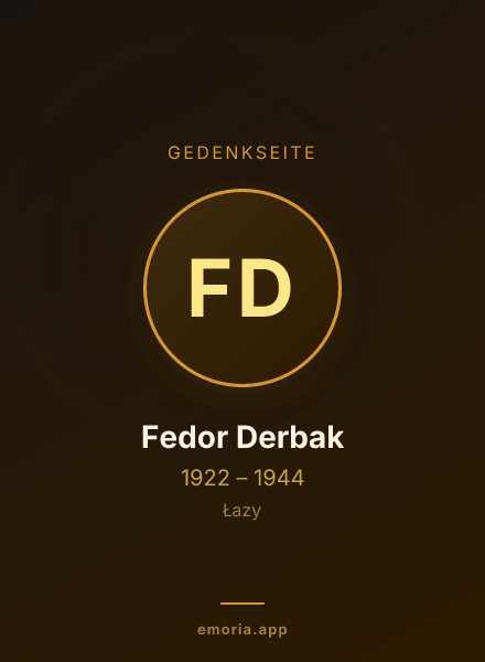 Gedenkportrait von Fedor Derbak