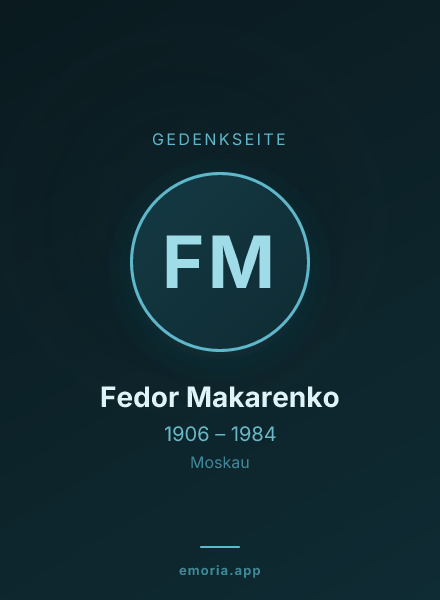 Gedenkportrait von Fedor Makarenko