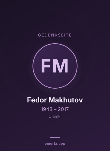 Gedenkportrait von Fedor Makhutov