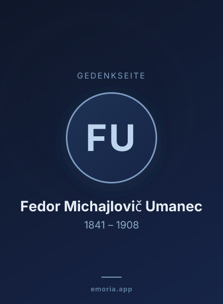 Gedenkportrait von Fedor Michajlovič Umanec