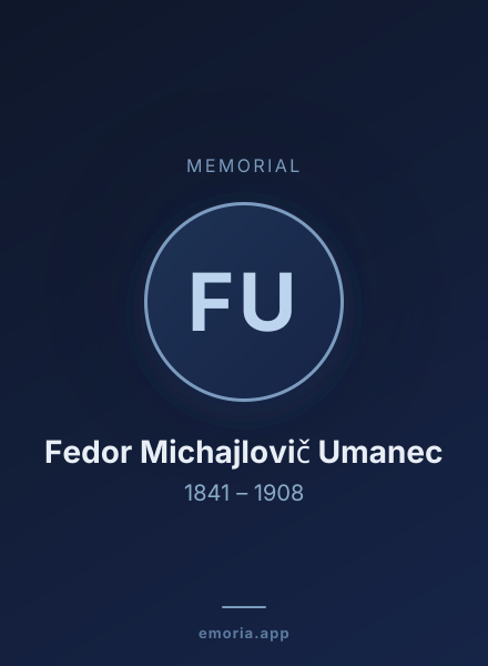 Memorial portrait of Fedor Michajlovič Umanec