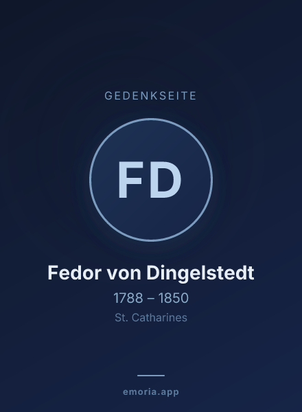 Gedenkportrait von Fedor von Dingelstedt