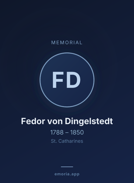 Memorial portrait of Fedor von Dingelstedt