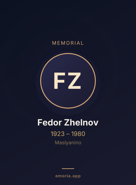 Memorial portrait of Fedor Zhelnov