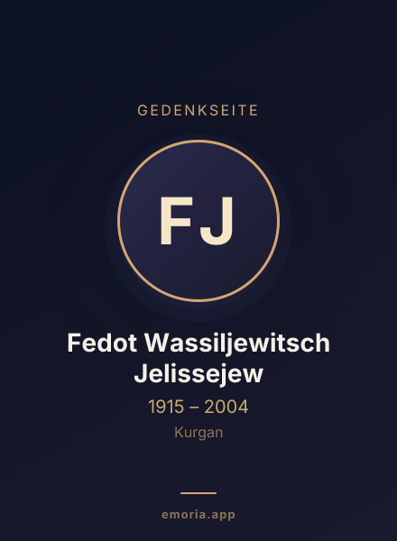 Gedenkportrait von Fedot Wassiljewitsch Jelissejew