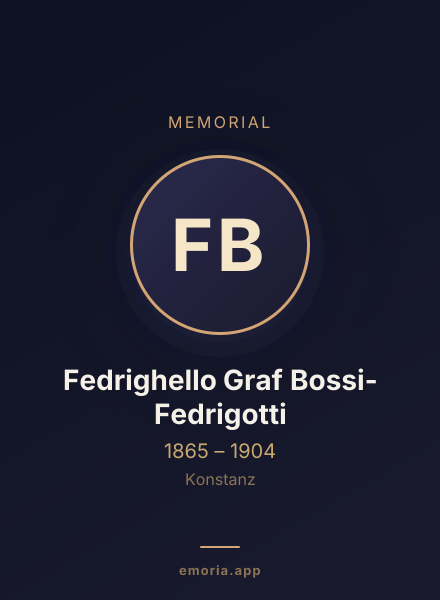 Memorial portrait of Fedrighello Graf Bossi-Fedrigotti