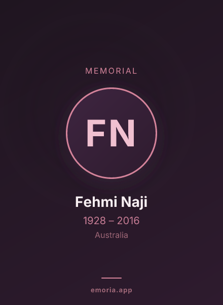 Memorial portrait of Fehmi Naji