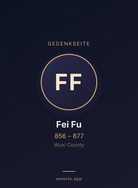 Gedenkportrait von Fei Fu