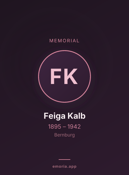 Memorial portrait of Feiga Kalb