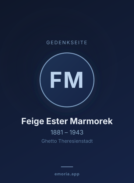 Gedenkportrait von Feige Ester Marmorek