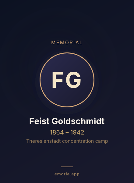 Memorial portrait of Feist Goldschmidt
