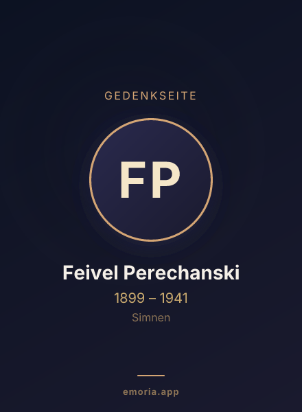 Gedenkportrait von Feivel Perechanski