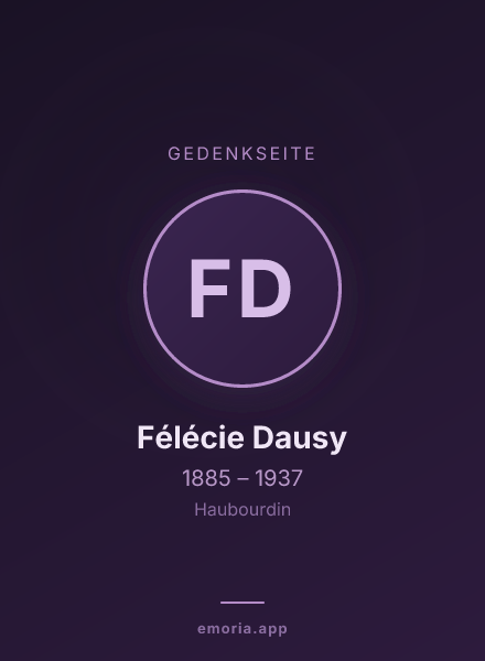 Gedenkportrait von Félécie Dausy