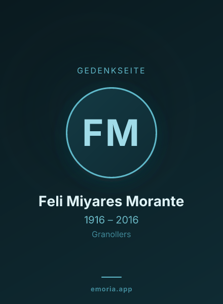 Gedenkportrait von Feli Miyares Morante
